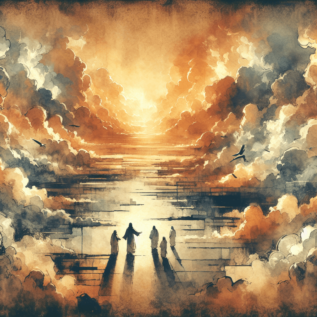 AI-generated illustration for "Faith and Ascension - Teaching Material" — created by ChurchWiseAI using DALL-E