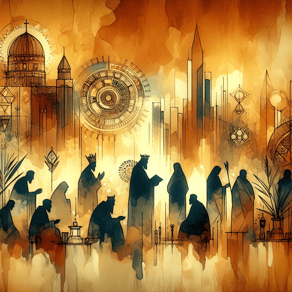 AI-generated illustration for "Understanding Economic Justice and the Kingdom Theologically - Church Context" — created by ChurchWiseAI using DALL-E