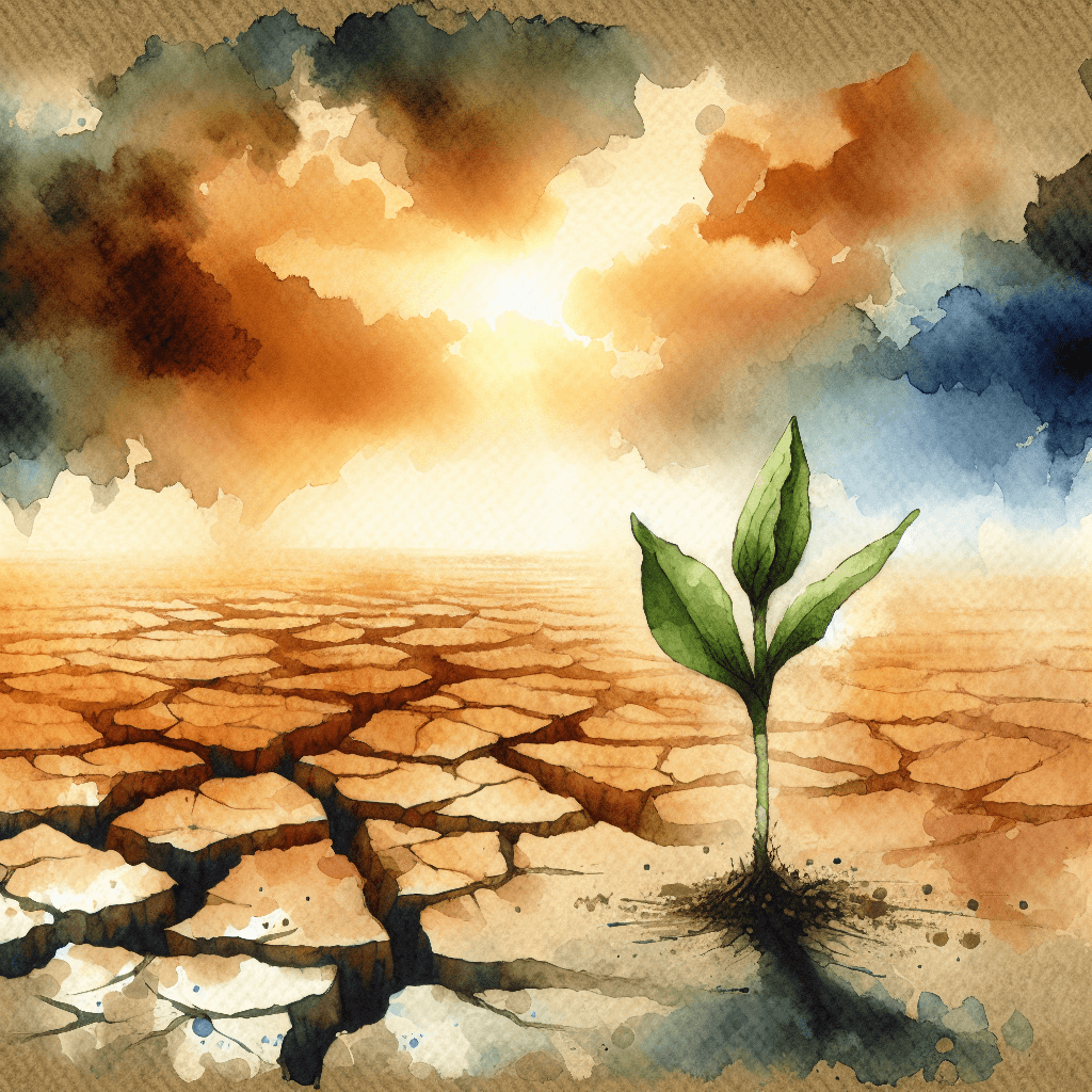 AI-generated illustration for "Finding Climate Change and Hope in Everyday Moments - Quote" — created by ChurchWiseAI using DALL-E