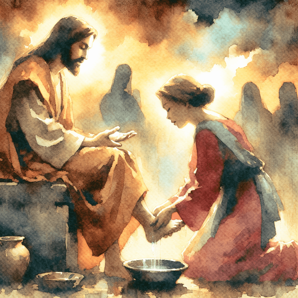 AI-generated illustration for "Tackling Shame with a Whole Lot of T: Two Women Who Touched Jesus" — created by ChurchWiseAI using DALL-E