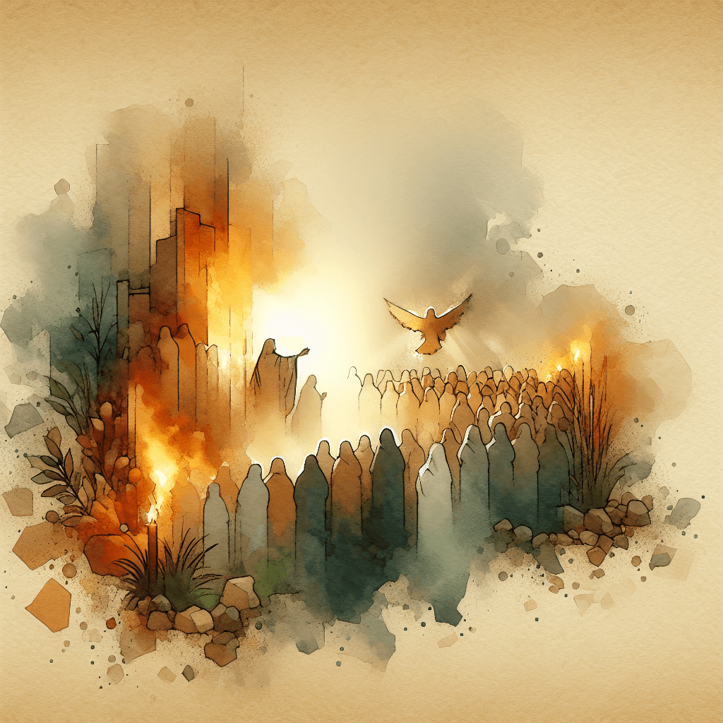 AI-generated illustration for "The Wall Came Down: Ephesians 2:11-22" — created by ChurchWiseAI using DALL-E