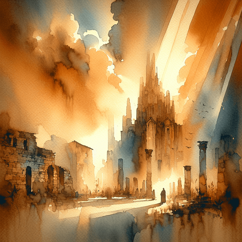 AI-generated illustration for "A Model Church: 1 Thessalonians 1:1-10" — created by ChurchWiseAI using DALL-E