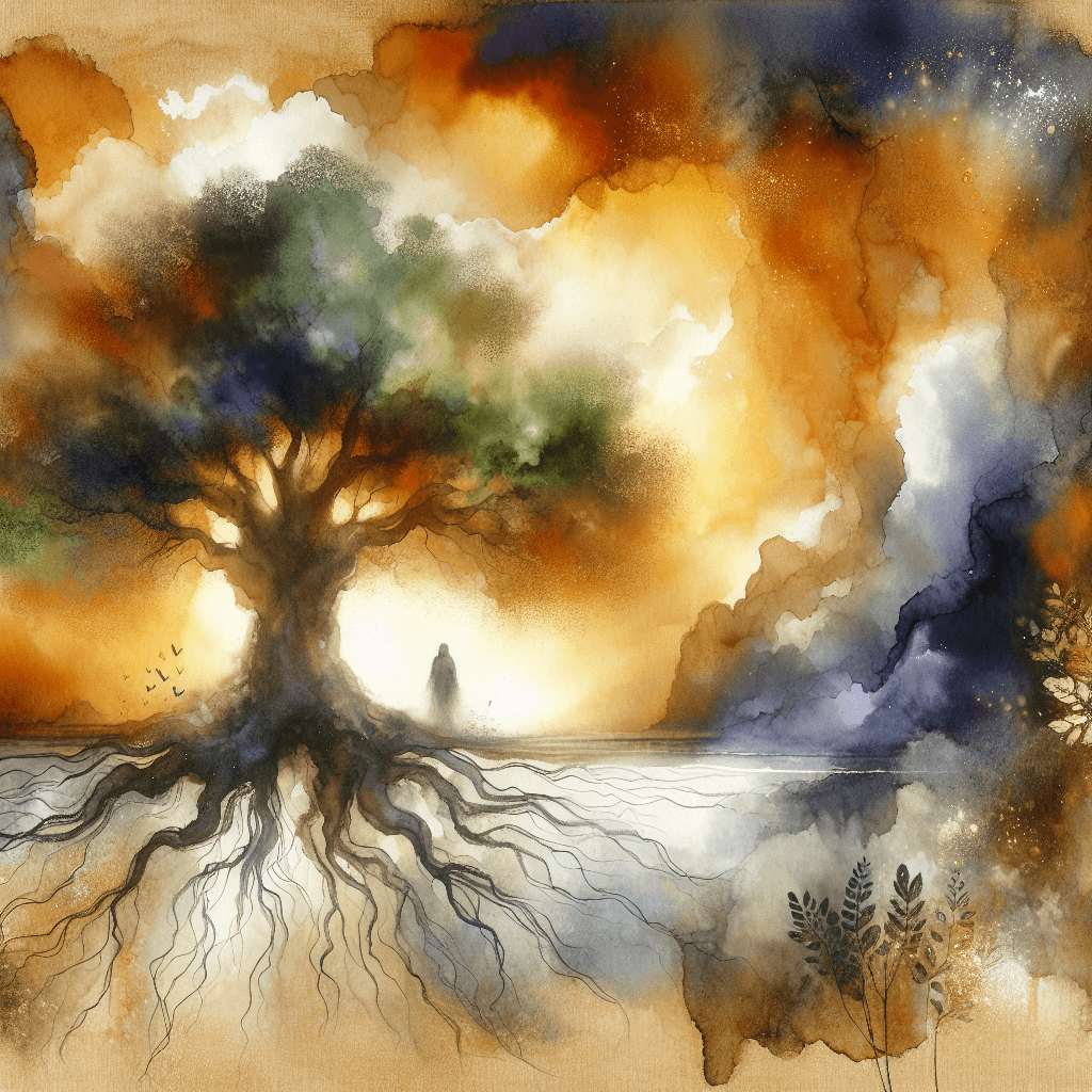 AI-generated illustration for "Quiet Time: God - Story" — created by ChurchWiseAI using DALL-E