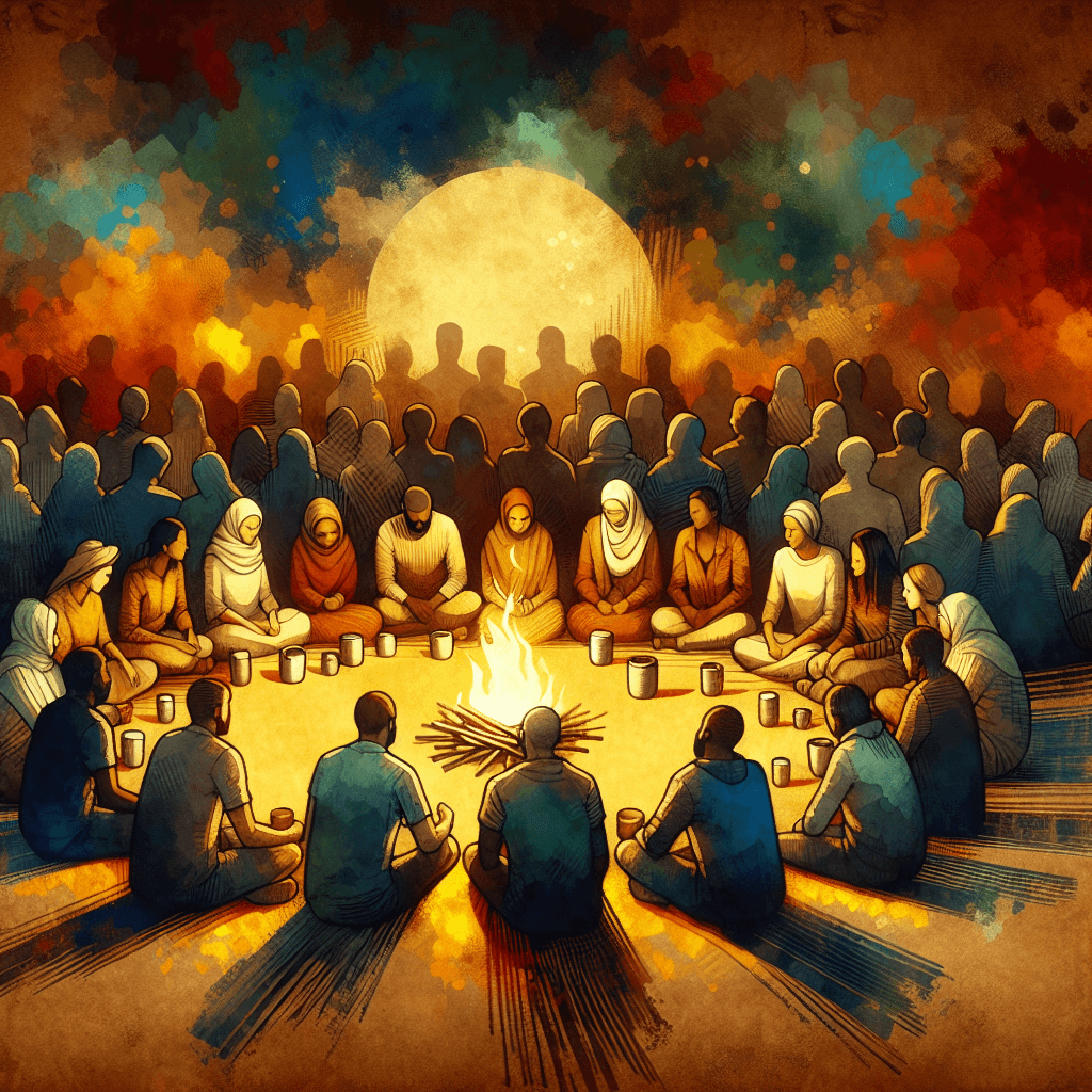 AI-generated illustration for "Evening Prayer: Social Media and Community - Biblical Insight" — created by ChurchWiseAI using DALL-E