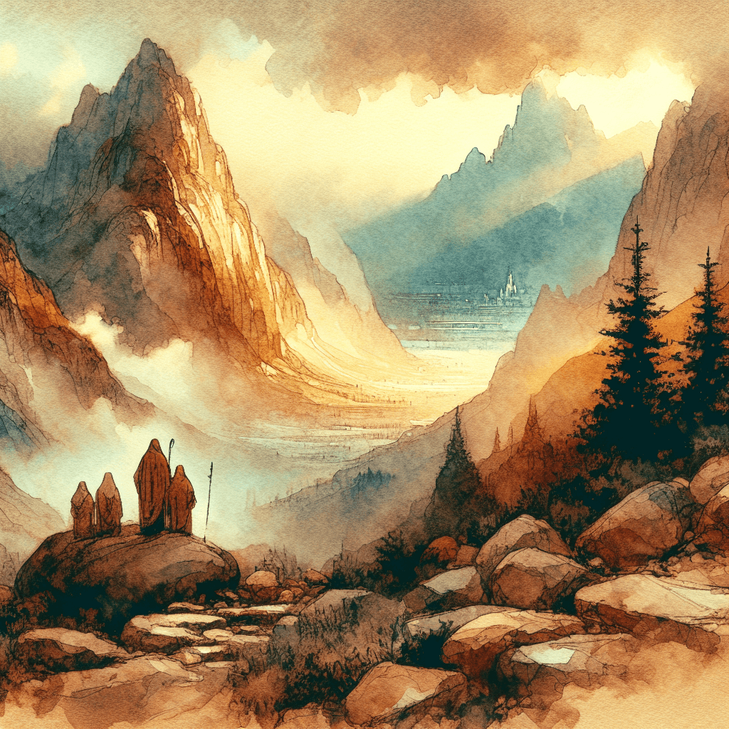 AI-generated illustration for "The Mountain of Glory: Mark 9:1-13" — created by ChurchWiseAI using DALL-E