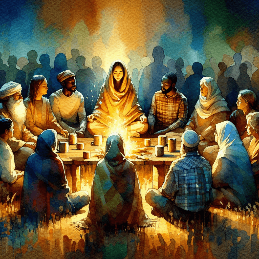 AI-generated illustration for "Understanding Hospitality Theologically - Teaching Material" — created by ChurchWiseAI using DALL-E