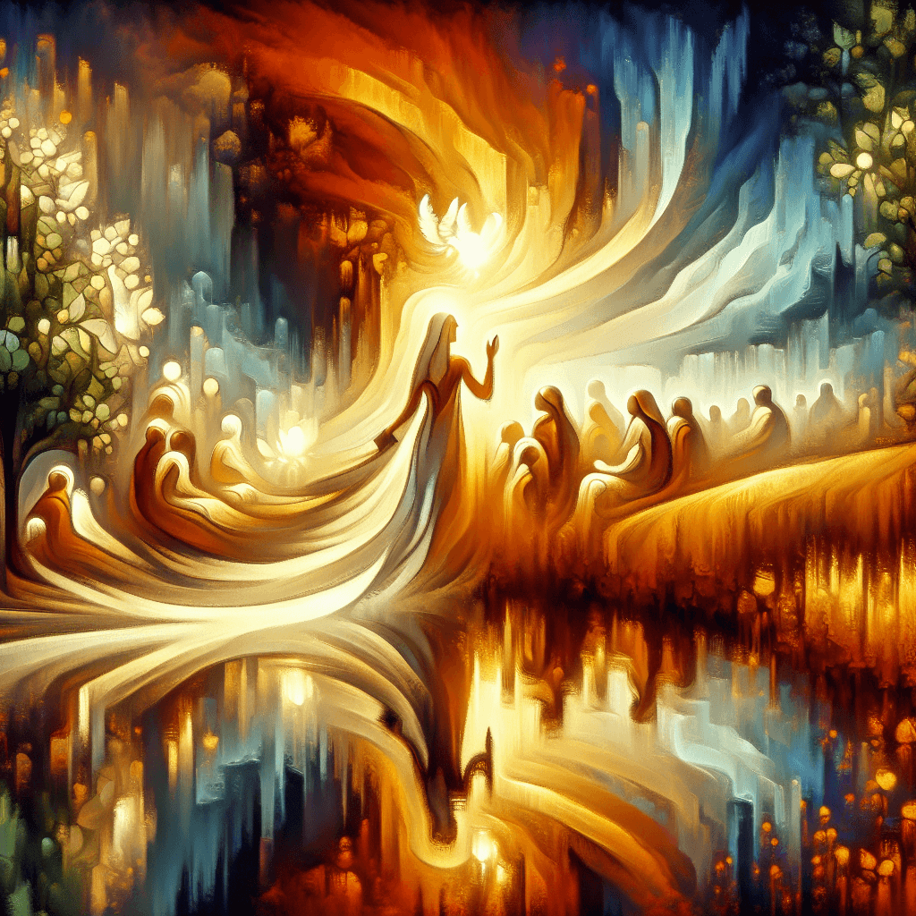 AI-generated illustration for "Arrival: Choosing Love Knowing the Cost (Romans 8:18)" — created by ChurchWiseAI using DALL-E