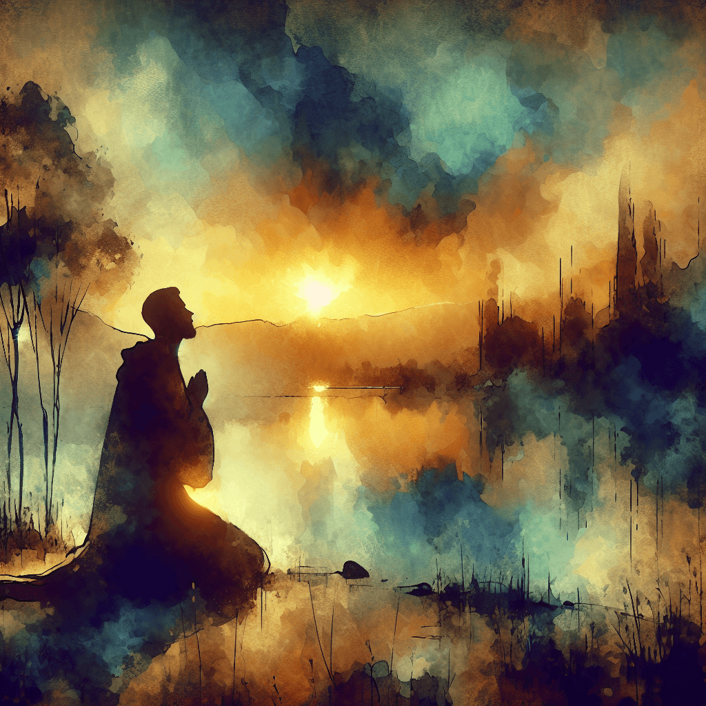 AI-generated illustration for "Prayerful Lent - Prayer" — created by ChurchWiseAI using DALL-E