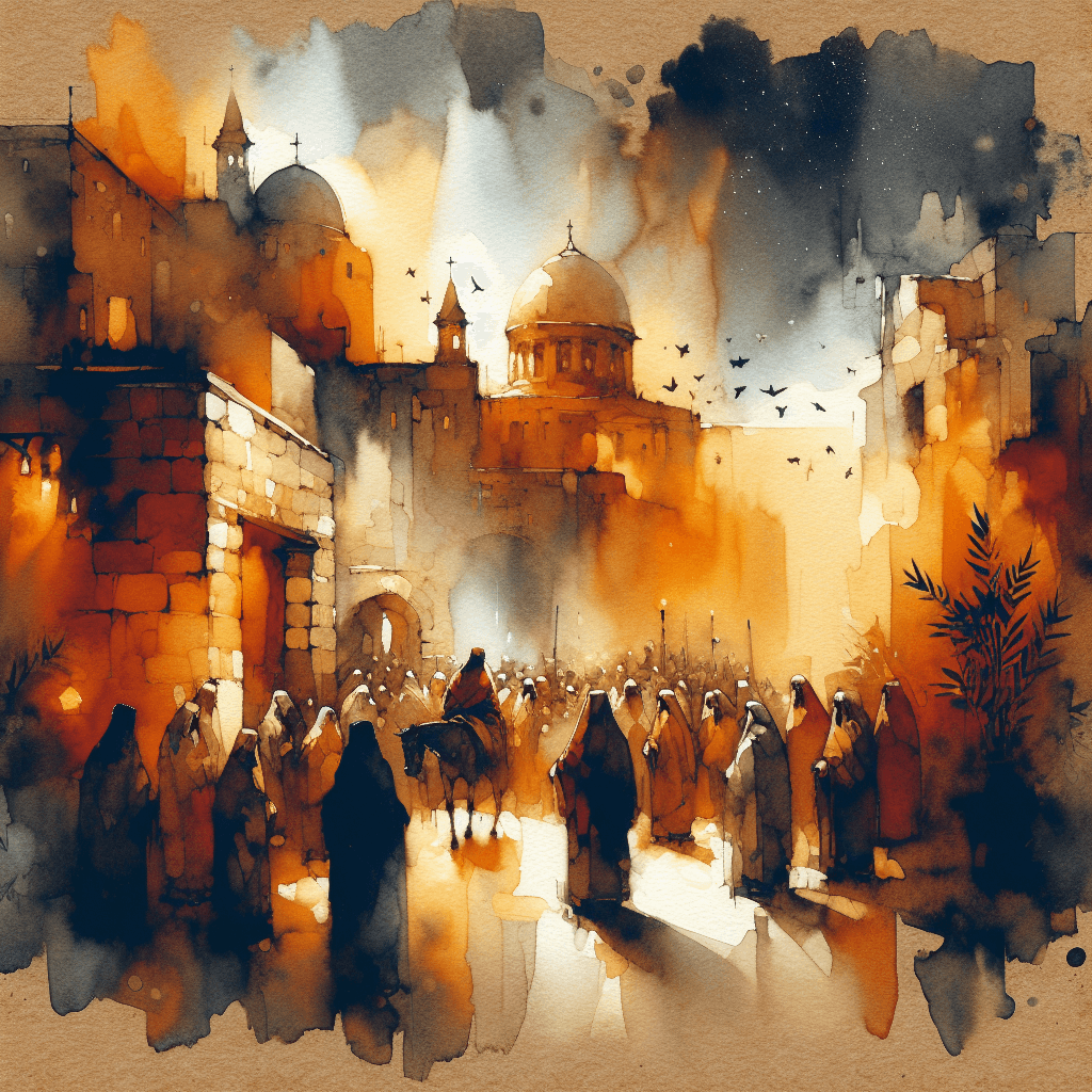 AI-generated illustration for "The Mob in the Temple: Acts 21:27-36; 22:22-29" — created by ChurchWiseAI using DALL-E