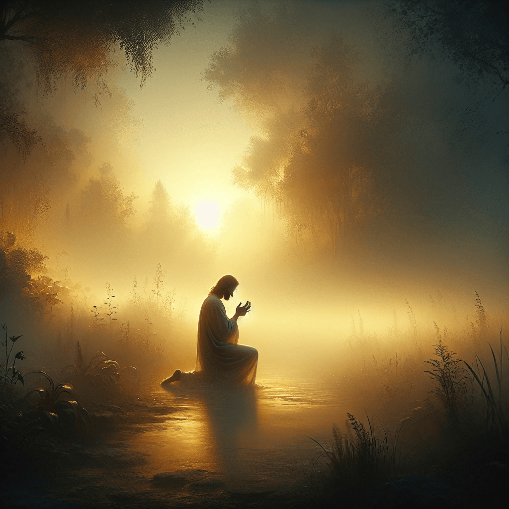 AI-generated illustration for "Morning Meditation: Glory - Prayer" — created by ChurchWiseAI using DALL-E