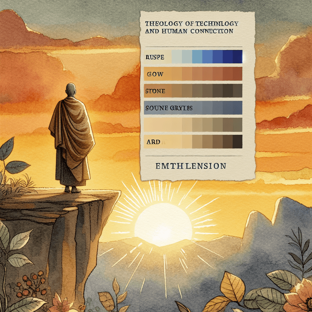 AI-generated illustration for "Theology of Technology and Human Connection - Teaching Material" — created by ChurchWiseAI using DALL-E