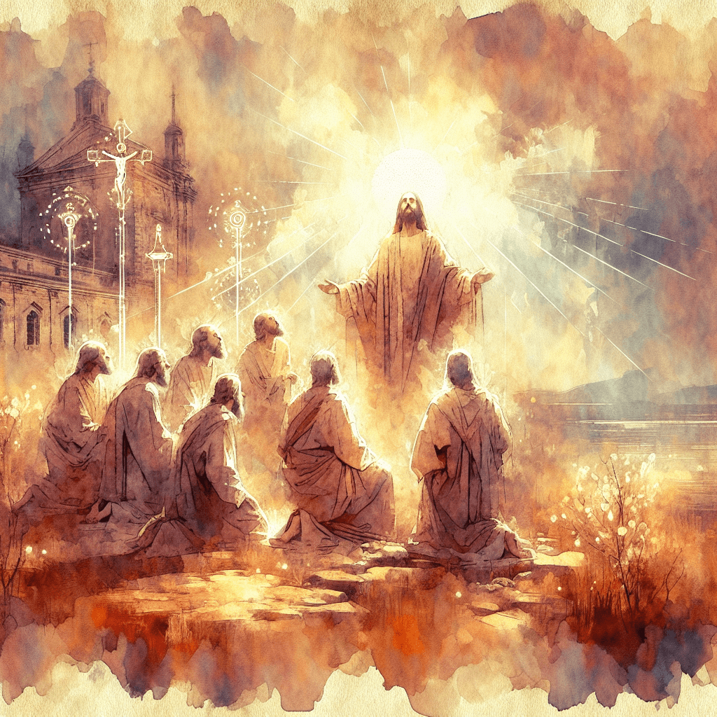 AI-generated illustration for "Water, Blood, and Spirit: The Three Witnesses" — created by ChurchWiseAI using DALL-E