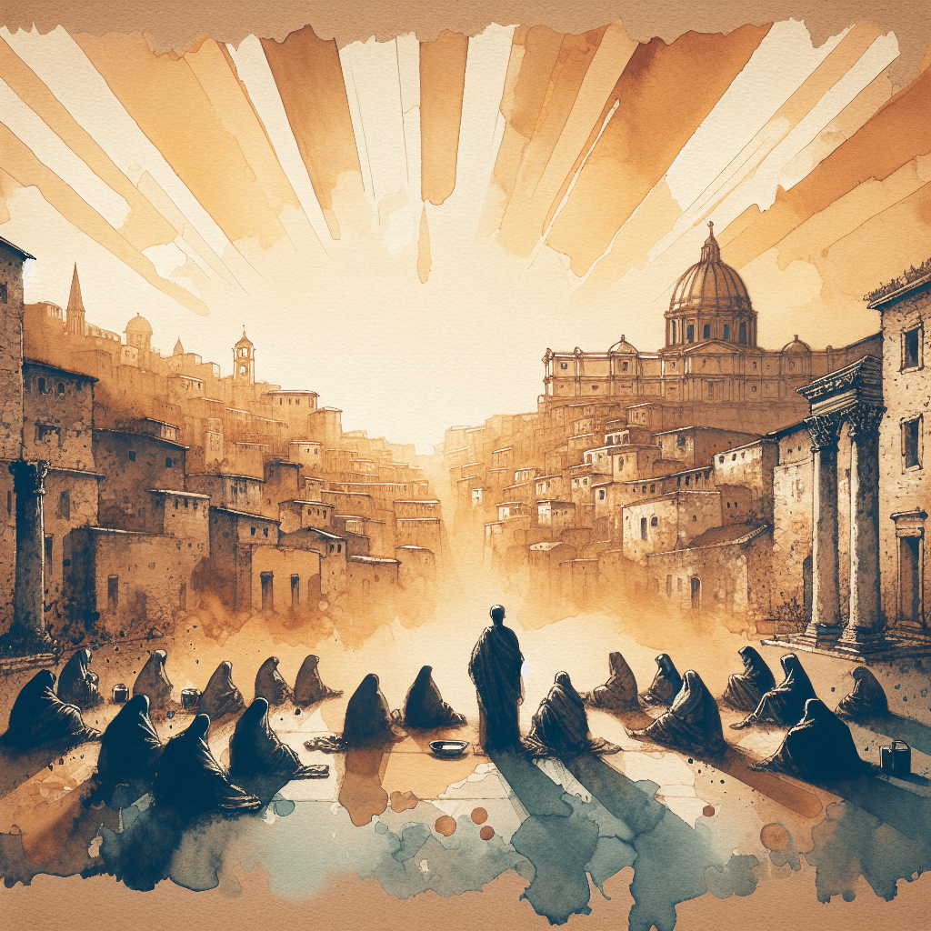 AI-generated illustration for "Under Caesar's Shadow: Romans 13:1-7" — created by ChurchWiseAI using DALL-E