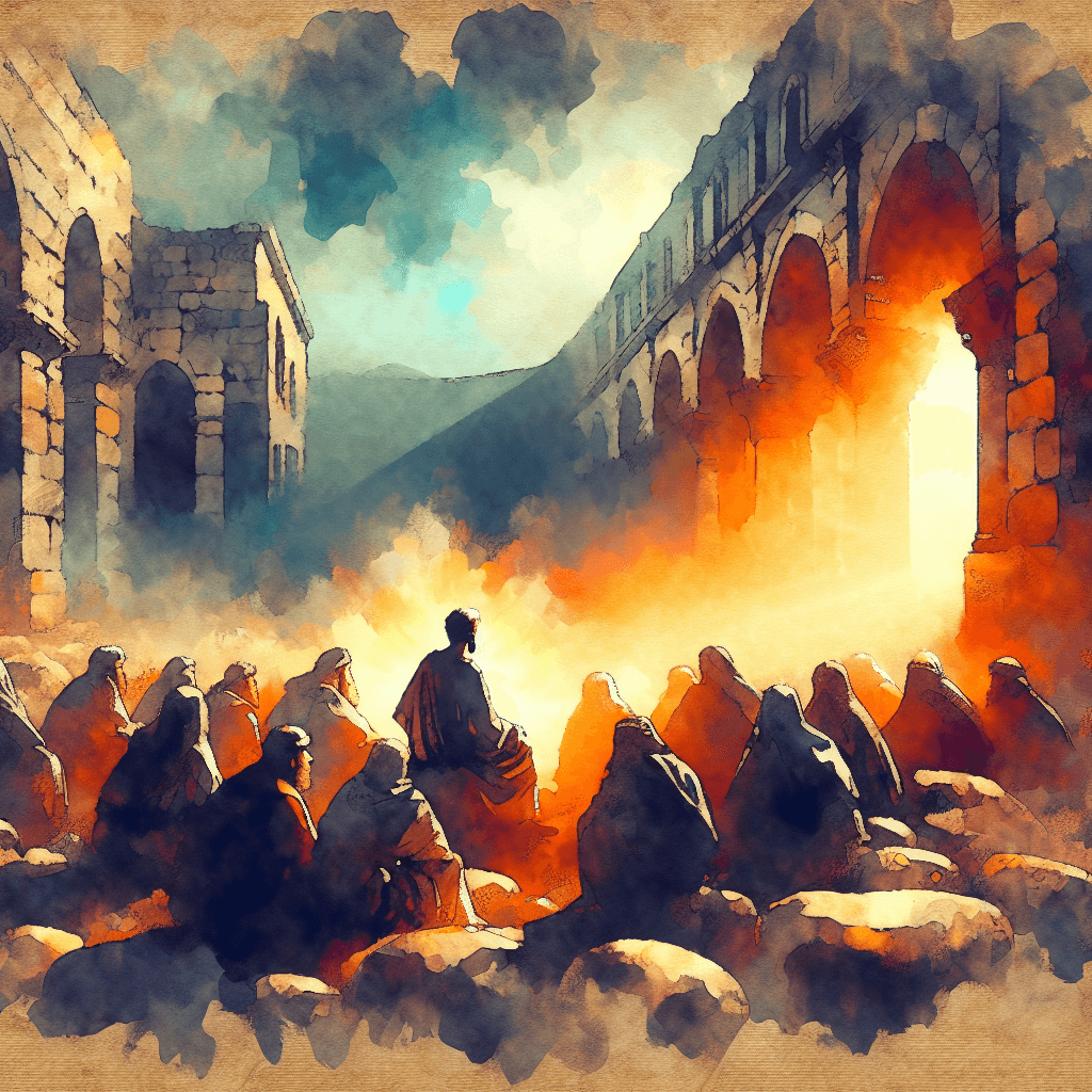AI-generated illustration for "The Road to Damascus: Acts 9:1-19" — created by ChurchWiseAI using DALL-E