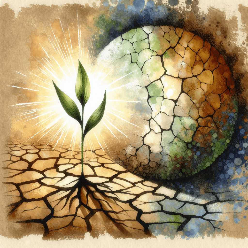 AI-generated illustration for "A Modern Story of Climate Change and Hope - Quote" — created by ChurchWiseAI using DALL-E