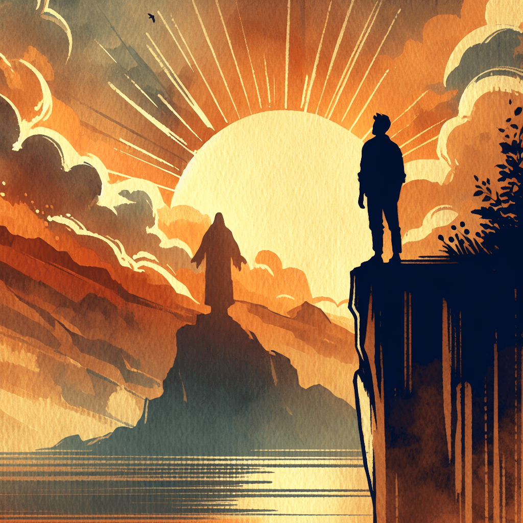 AI-generated illustration for "When Life Meets Real Life - Quote" — created by ChurchWiseAI using DALL-E