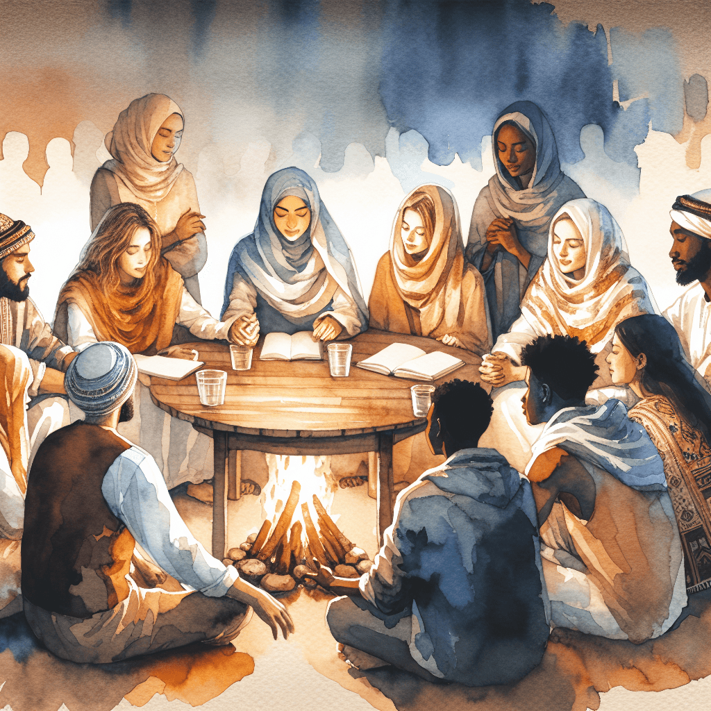 AI-generated illustration for "Theological Perspective: Technology & Human Connection - Teaching Material" — created by ChurchWiseAI using DALL-E