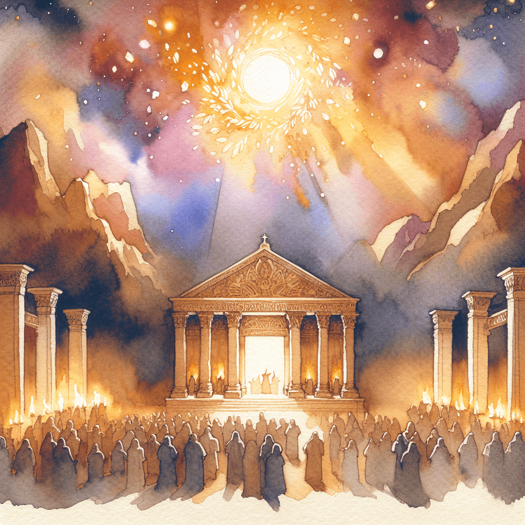 AI-generated illustration for "The Glory Descends: Exodus 40:34-38" — created by ChurchWiseAI using DALL-E
