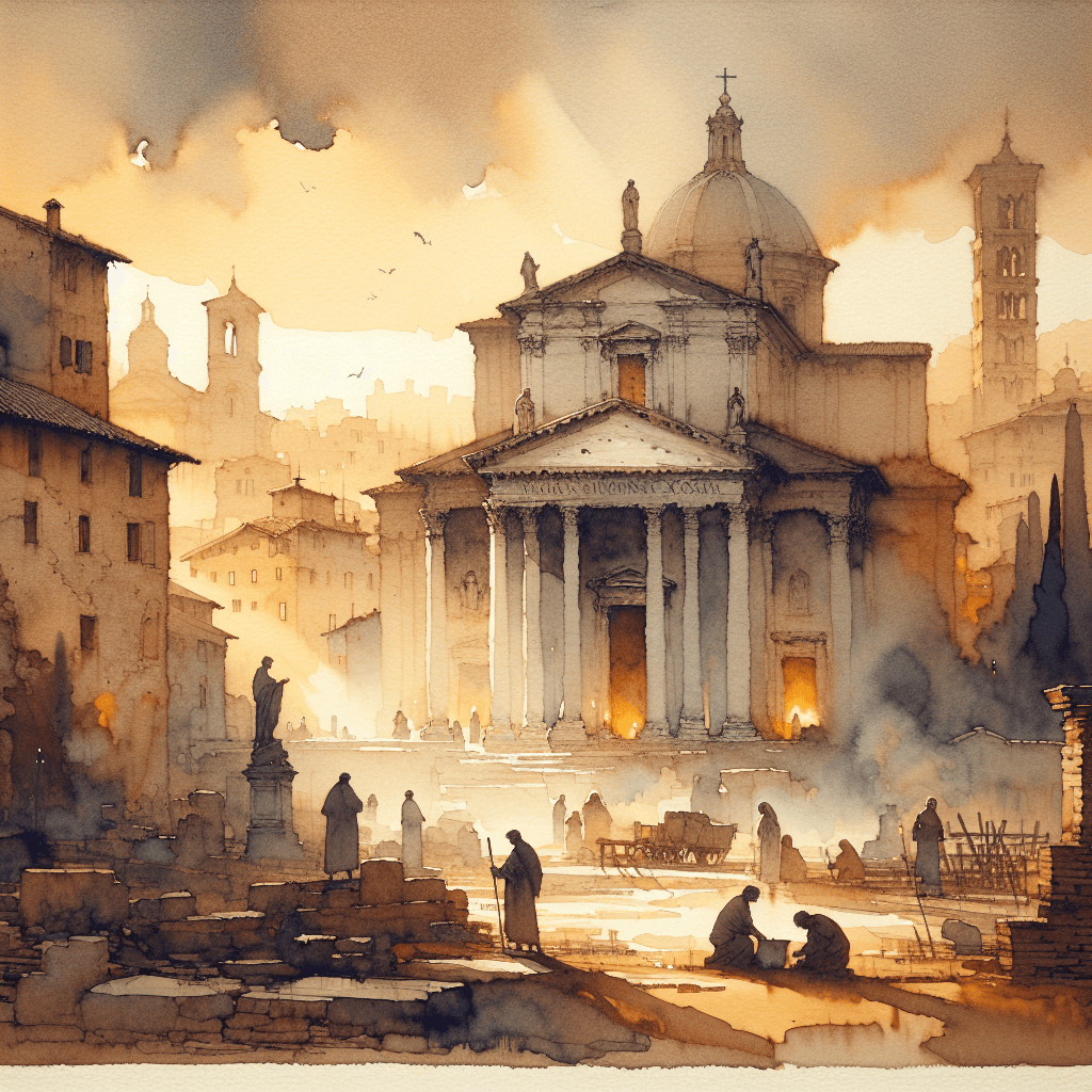 AI-generated illustration for "Biblical Profile: The Roman Church" — created by ChurchWiseAI using DALL-E