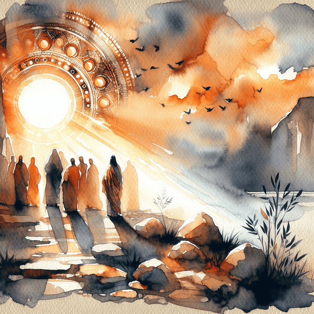 AI-generated illustration for "All Authority: Matthew 28:16-20" — created by ChurchWiseAI using DALL-E