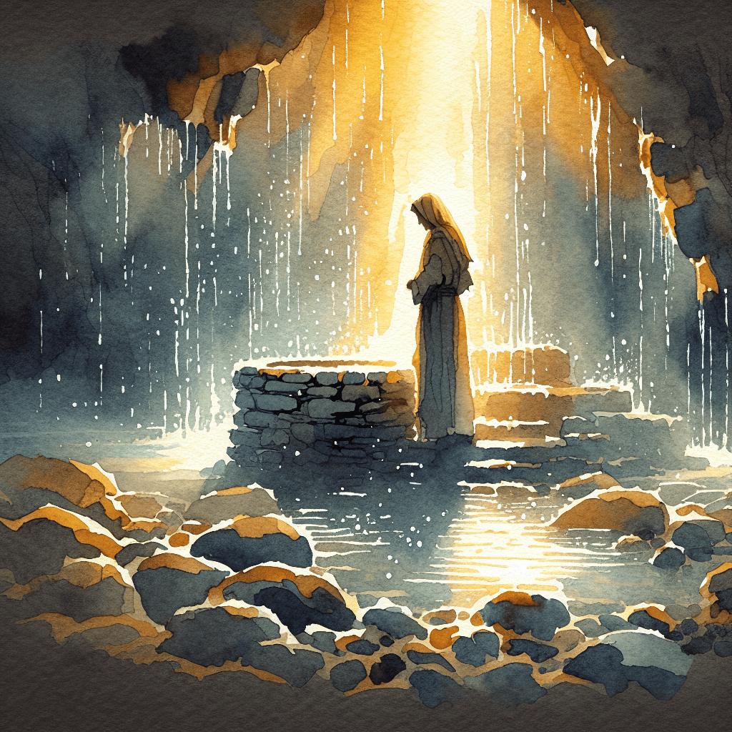 AI-generated illustration for "Living Water: John 4:1-42" — created by ChurchWiseAI using DALL-E