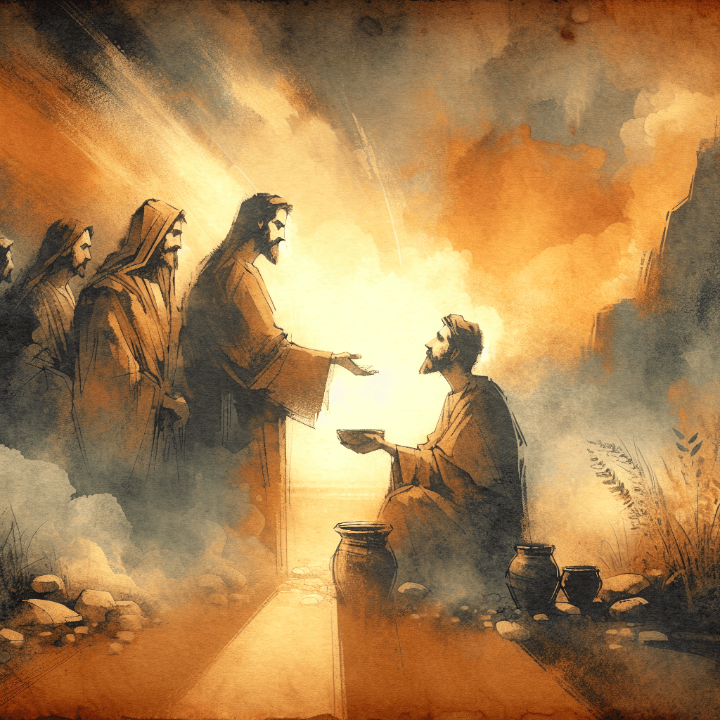 AI-generated illustration for "To Serve, Not to Be Served: Mark 10:35-45" — created by ChurchWiseAI using DALL-E