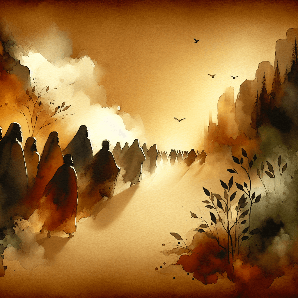 AI-generated illustration for "Get Behind Me, Satan: Mark 8:31-38" — created by ChurchWiseAI using DALL-E