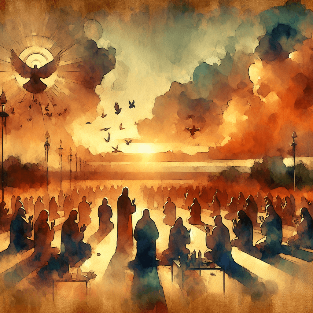 AI-generated illustration for "Lifted Hands, Quiet Lives: A Meditation on Prayer and Order" — created by ChurchWiseAI using DALL-E