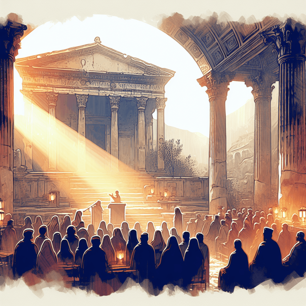 AI-generated illustration for "The Unknown God: Acts 17:16-34" — created by ChurchWiseAI using DALL-E