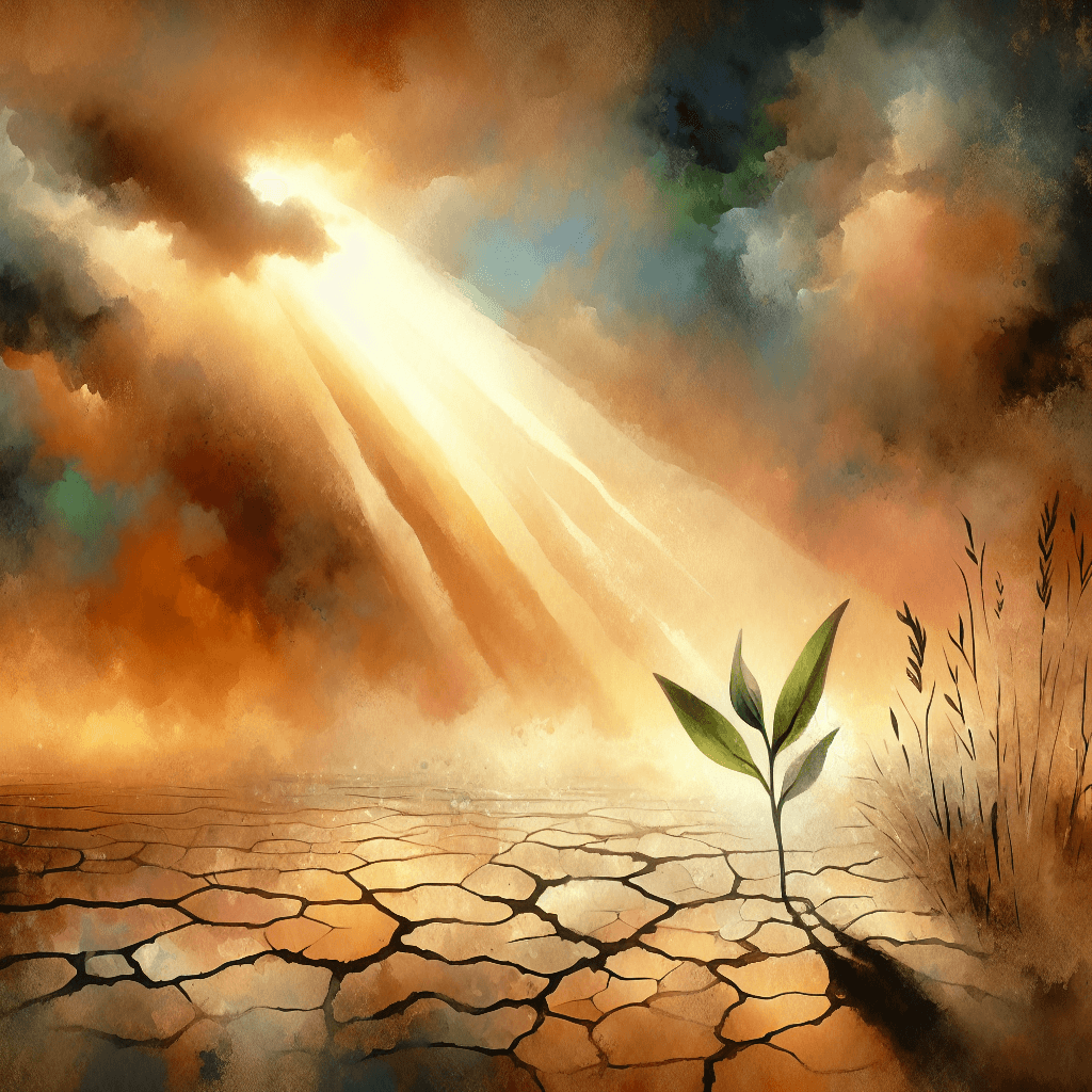 AI-generated illustration for "Reflecting on Climate Change and Hope - Commentary" — created by ChurchWiseAI using DALL-E