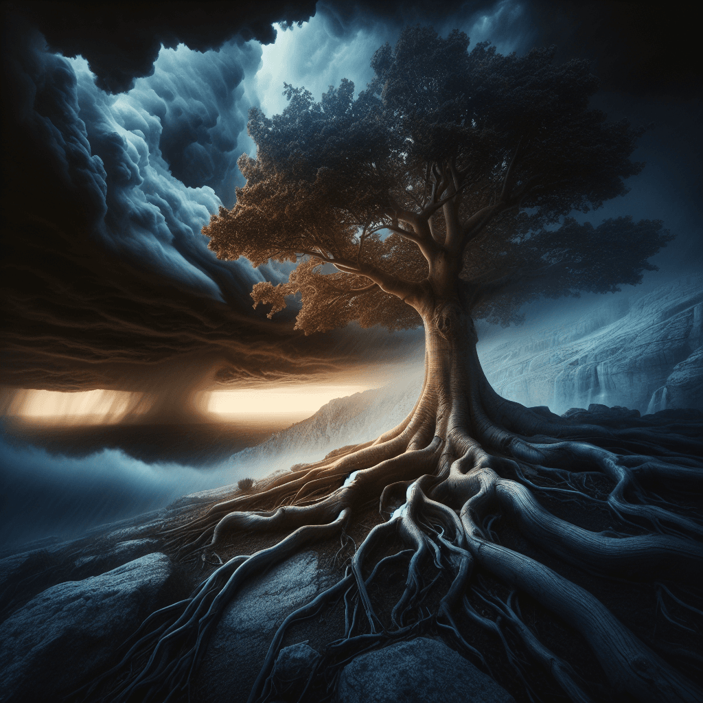 AI-generated illustration for "Temporary Troubles, Eternal Glory" — created by ChurchWiseAI using DALL-E