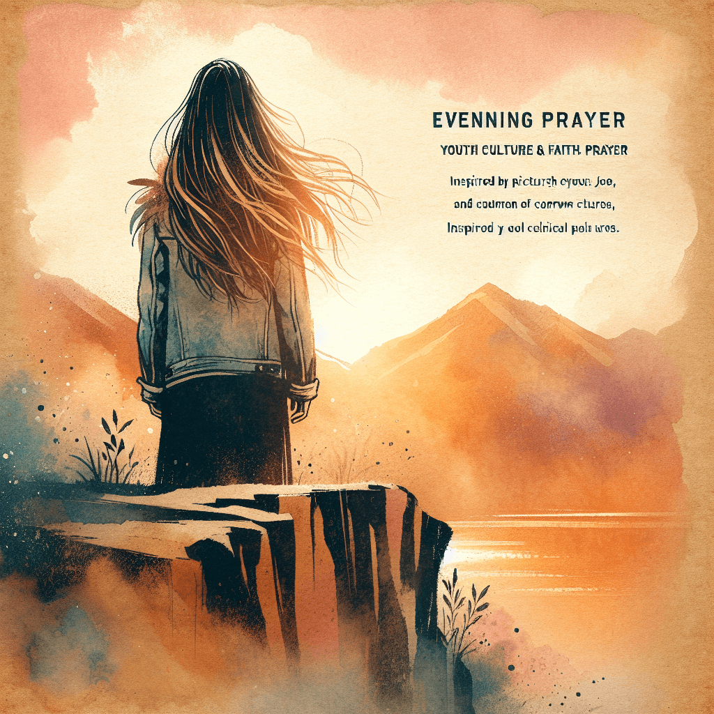 AI-generated illustration for "Evening Prayer: Youth Culture & Faith - Prayer" — created by ChurchWiseAI using DALL-E