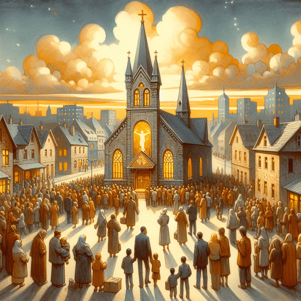 AI-generated illustration for "A Contemporary Immigration and Welcome Story - Contemporary Example" — created by ChurchWiseAI using DALL-E