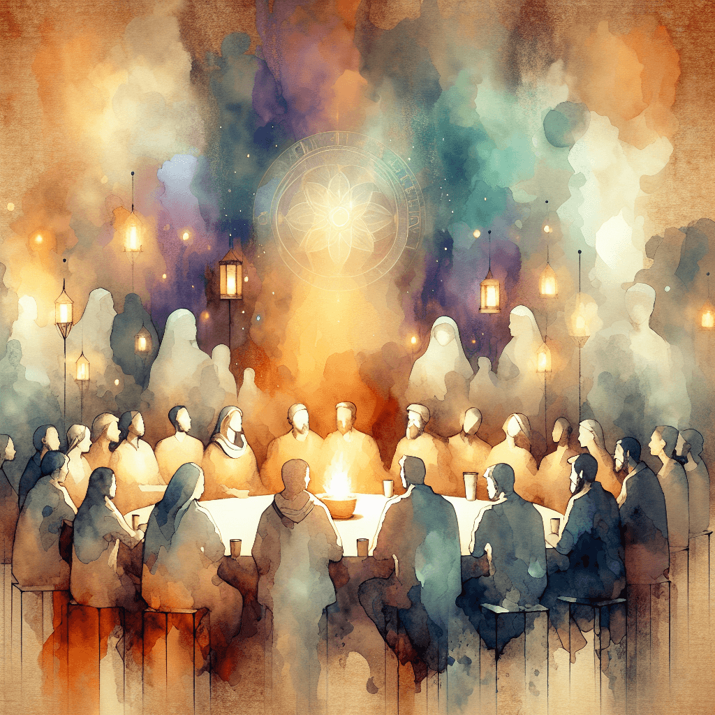 AI-generated illustration for "Spiritual Insight: Social Media and Community - Story" — created by ChurchWiseAI using DALL-E