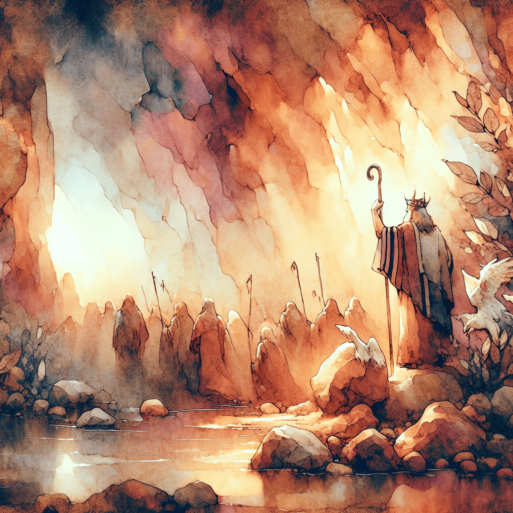 AI-generated illustration for "Biblical Profile: Moses" — created by ChurchWiseAI using DALL-E