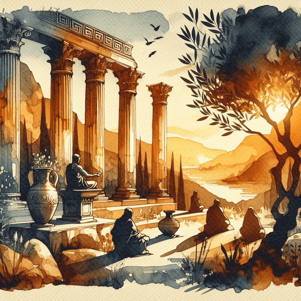 AI-generated illustration for "Biblical Profile: The Greeks" — created by ChurchWiseAI using DALL-E