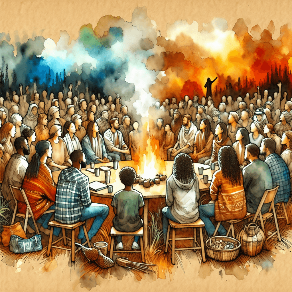 AI-generated illustration for "Theological Insights on Social Media and Community - Church Context" — created by ChurchWiseAI using DALL-E