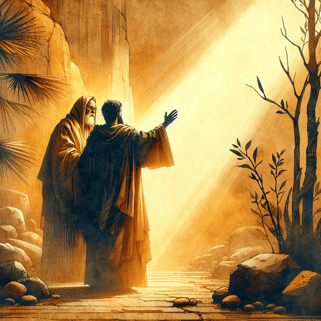 AI-generated illustration for "The Withered Hand: Mark 3:1-6" — created by ChurchWiseAI using DALL-E