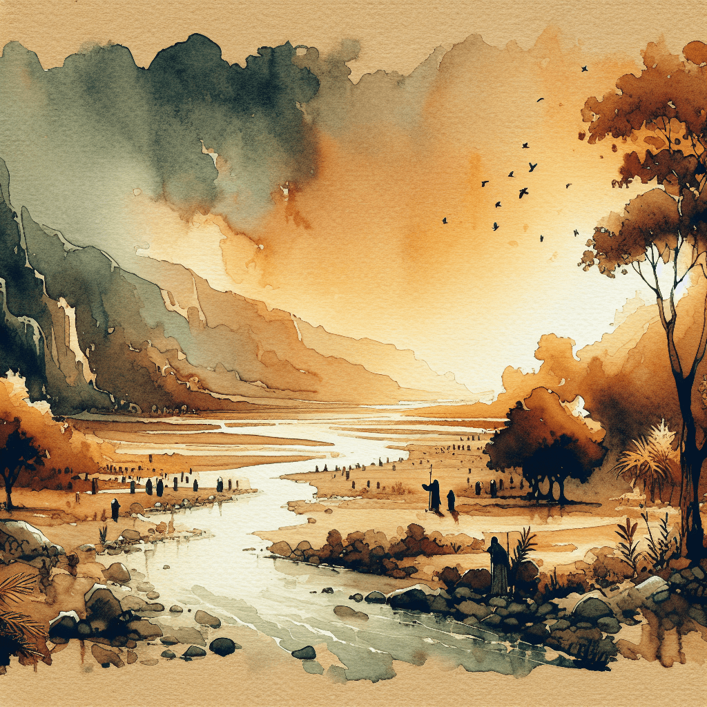 AI-generated illustration for "Eden Restored: Revelation 22:1-5" — created by ChurchWiseAI using DALL-E