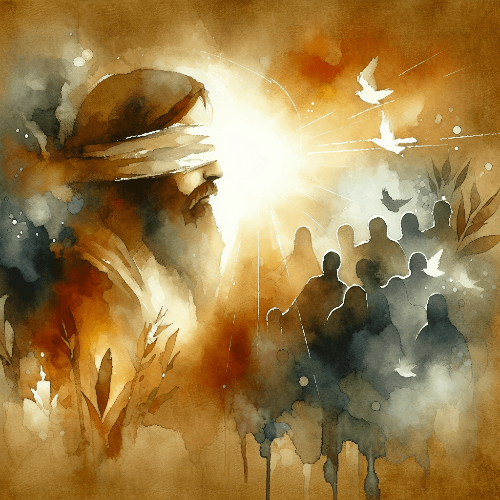 AI-generated illustration for "I Was Blind But Now I See: John 9:1-41" — created by ChurchWiseAI using DALL-E