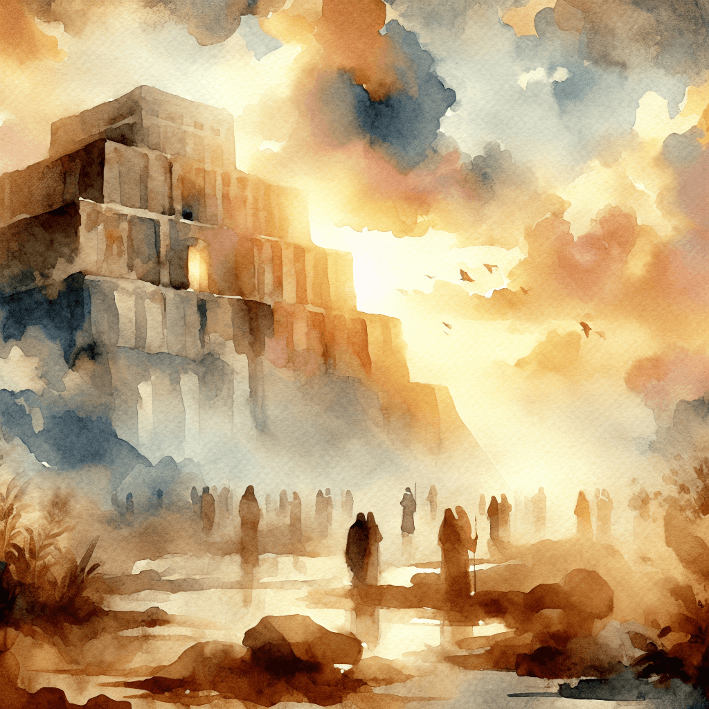AI-generated illustration for "The City That Reached for Heaven: Genesis 11:1-9" — created by ChurchWiseAI using DALL-E