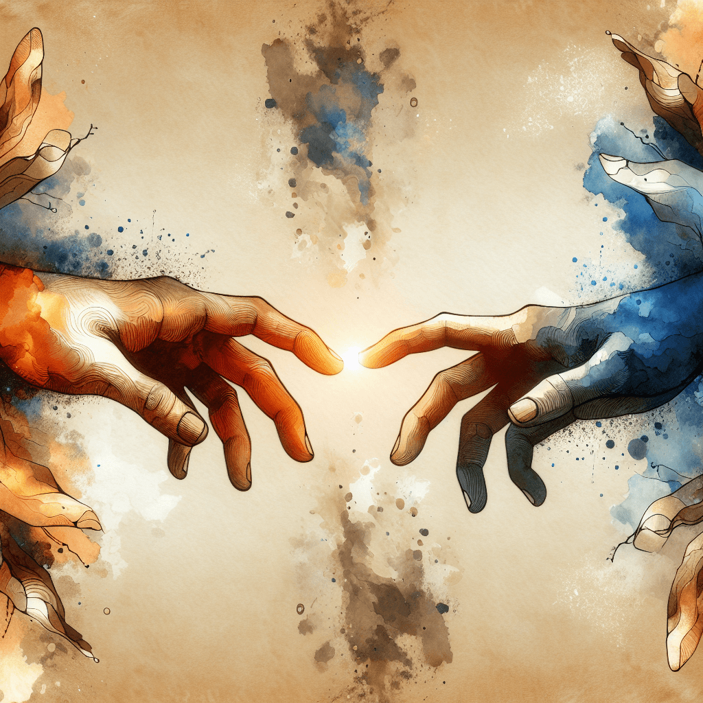 AI-generated illustration for "Contemplating Interfaith Dialogue - Story" — created by ChurchWiseAI using DALL-E