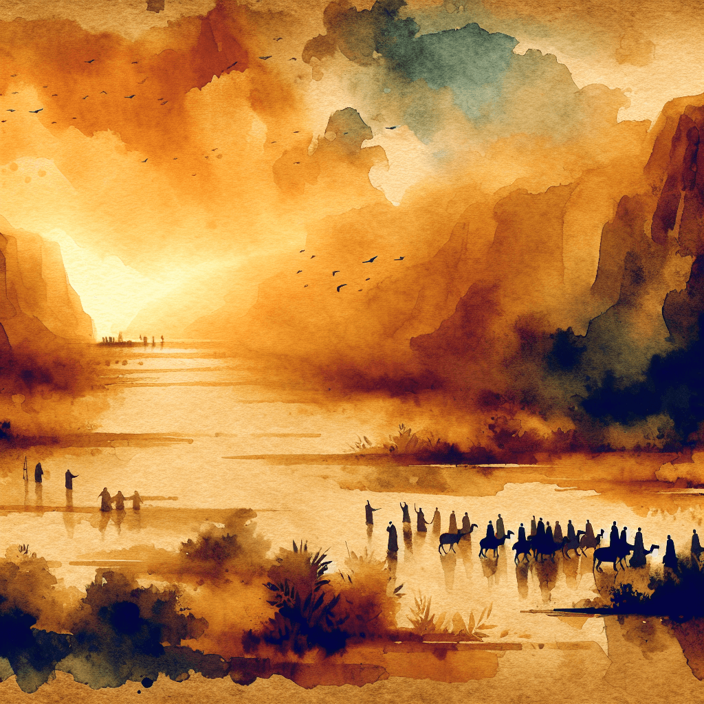 AI-generated illustration for "The Sea Divided: Exodus 14:5-31" — created by ChurchWiseAI using DALL-E