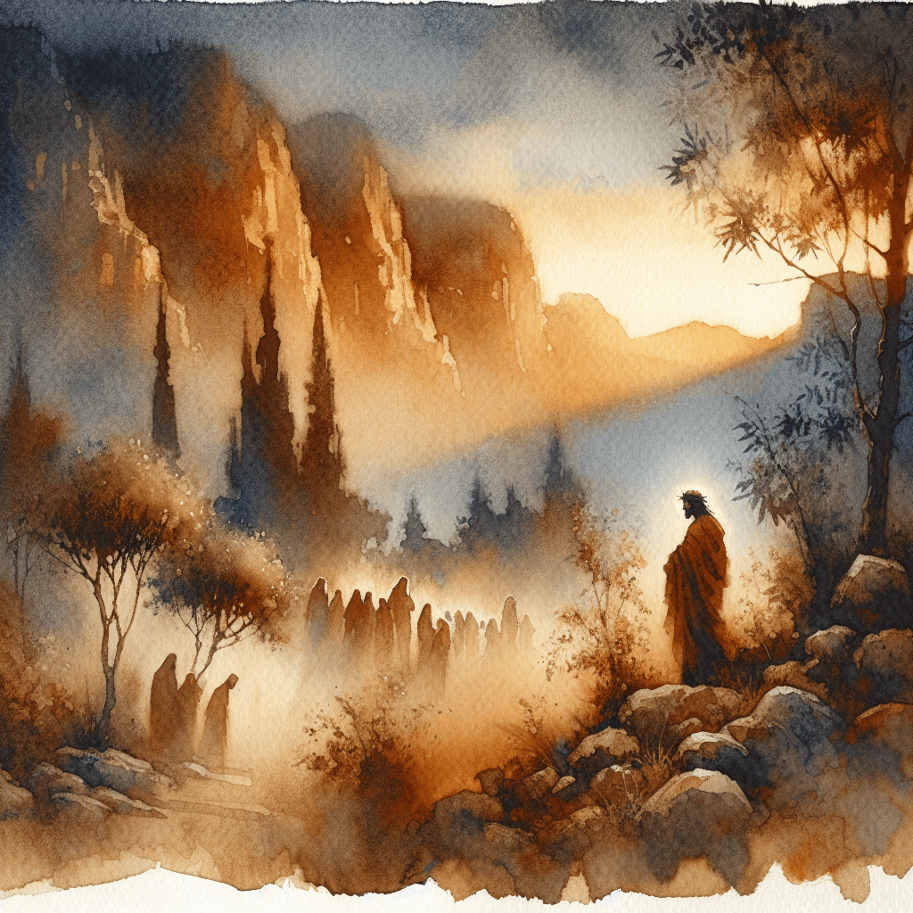 AI-generated illustration for "Not My Will But Yours: Matthew 26:36-46" — created by ChurchWiseAI using DALL-E
