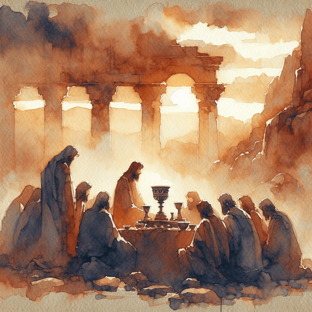 AI-generated illustration for "The Cup in the Garden: Mark 14:27-42" — created by ChurchWiseAI using DALL-E