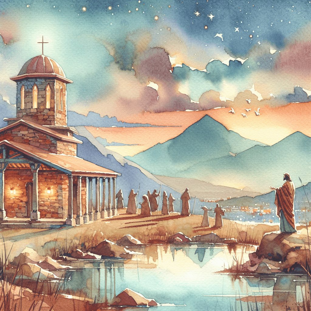 AI-generated illustration for "Children of Men: An Ever-Present Help in Trouble (Psalm 46:1-3)" — created by ChurchWiseAI using DALL-E