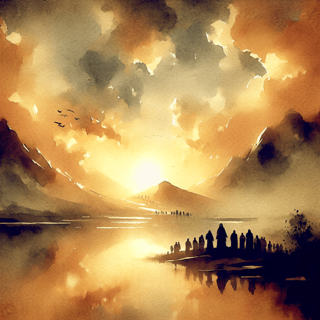 AI-generated illustration for "Glory on the Mountain: Matthew 17:1-13" — created by ChurchWiseAI using DALL-E