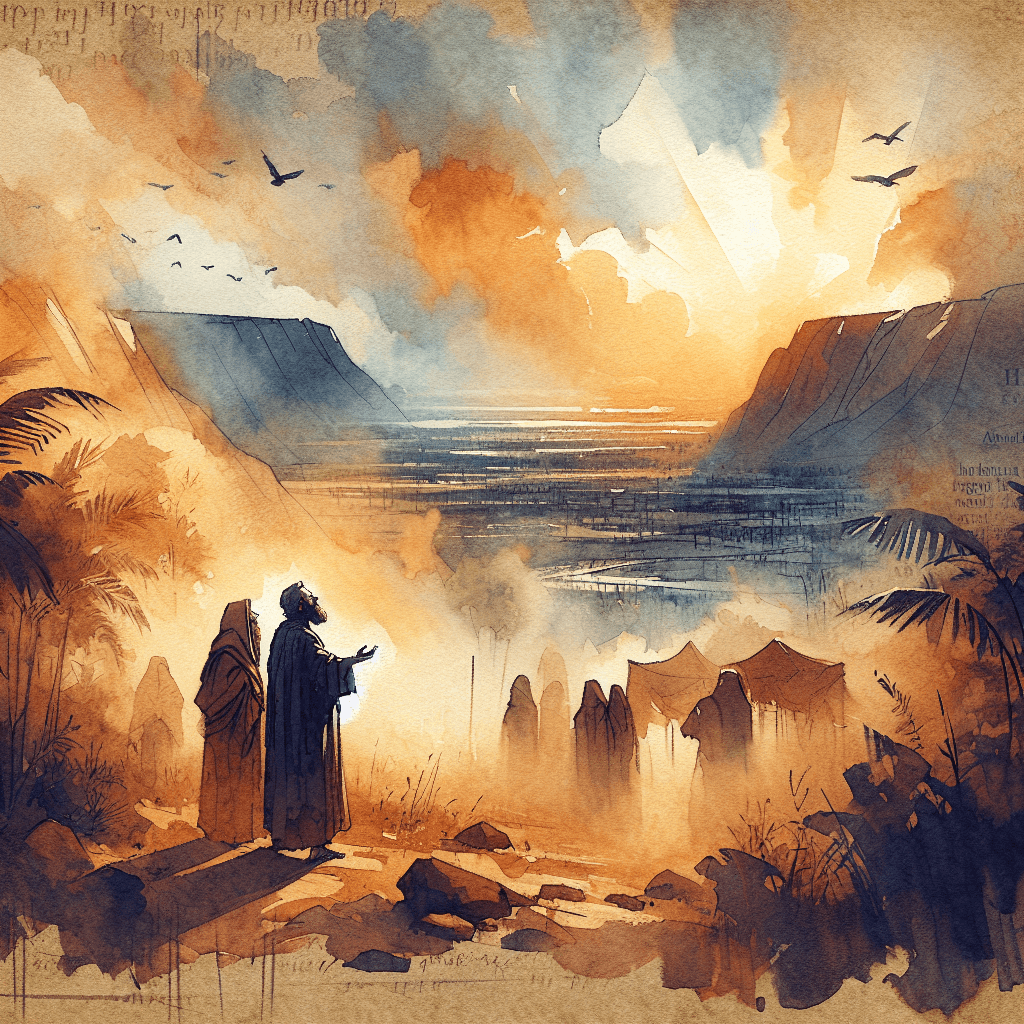 AI-generated illustration for "Blessed to Be a Blessing: Abraham & Sarah's Laughter" — created by ChurchWiseAI using DALL-E