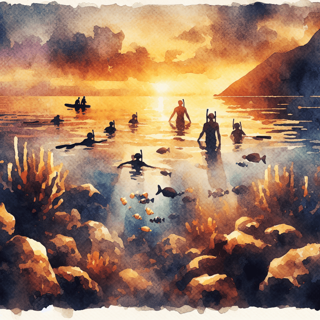 AI-generated illustration for "Molokai Snorkeling: Experiencing Creation's Beauty (Genesis 1:20-23)" — created by ChurchWiseAI using DALL-E