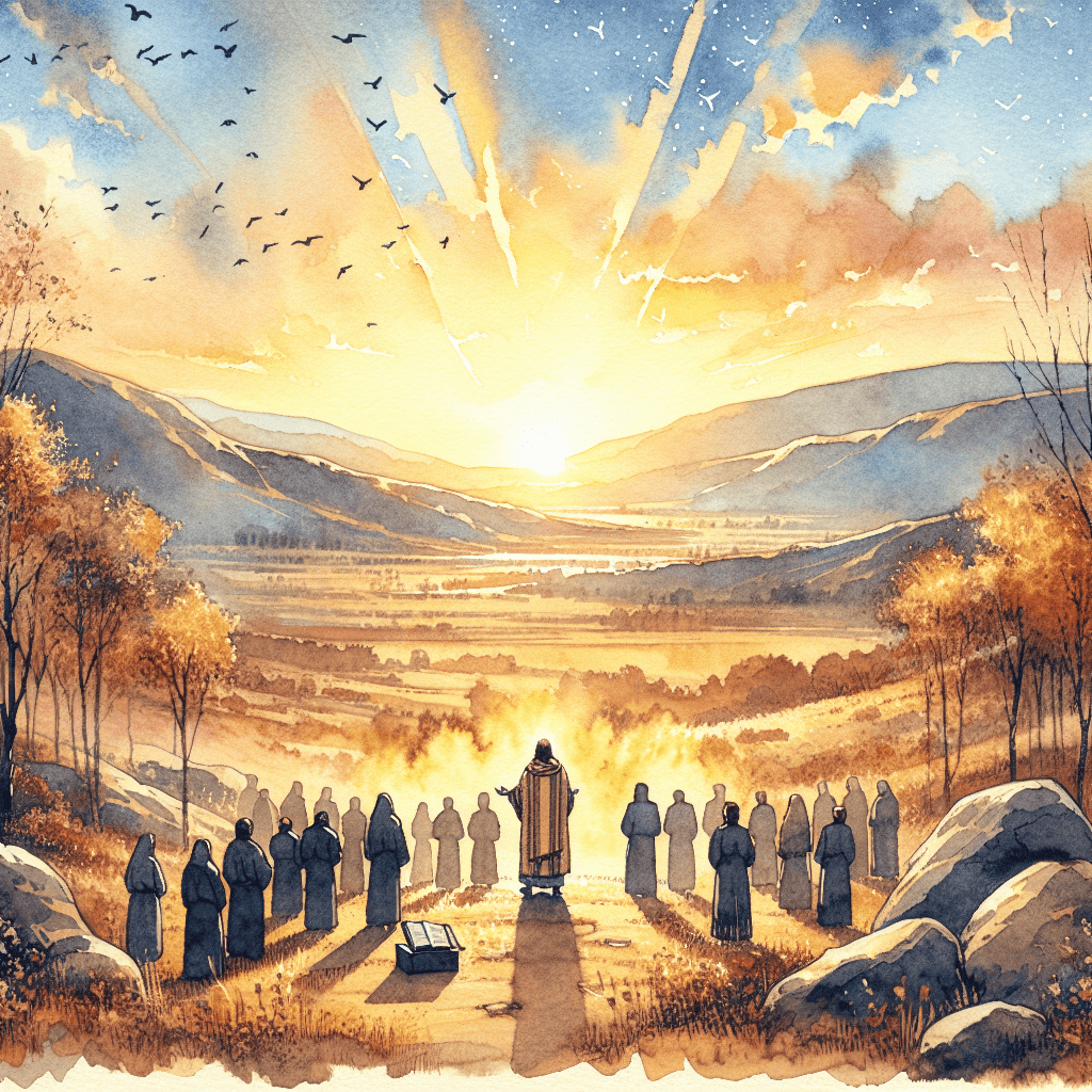 AI-generated illustration for "Facing the Giants: Quiet Time With God - Baptist (Psalm 46:10)" — created by ChurchWiseAI using DALL-E